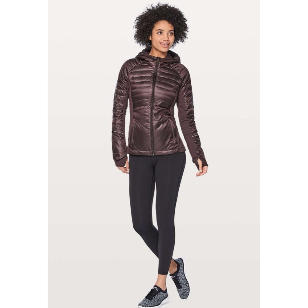 Lululemon Down for a Run Jacket in Black Cherry